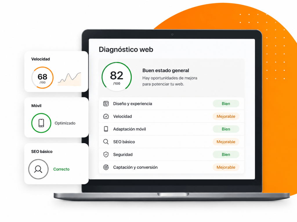 Diagnóstico web gratuito para detectar problemas y oportunidades de mejora