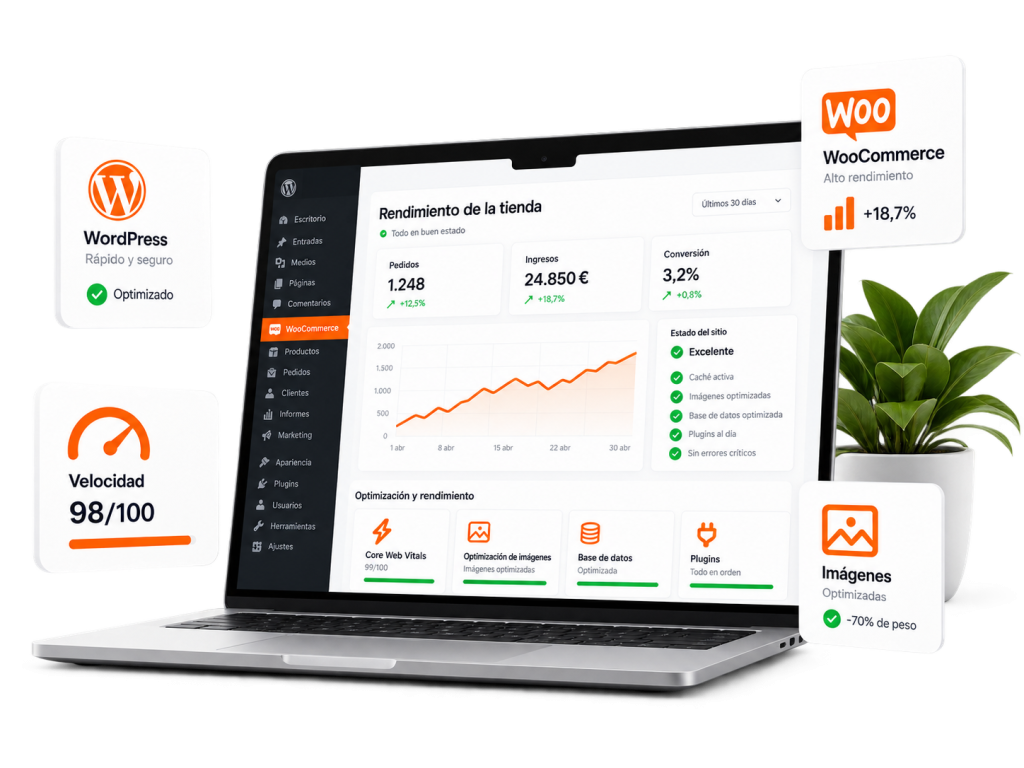 Optimización de rendimiento WordPress y WooCommerce