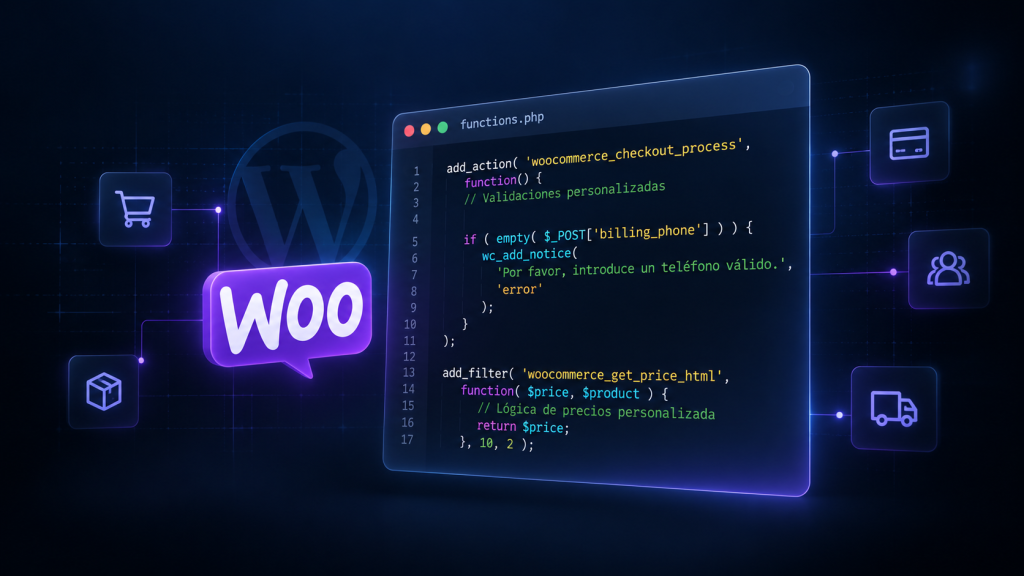 Desarrollo WooCommerce a medida con personalización de checkout y lógica de precios